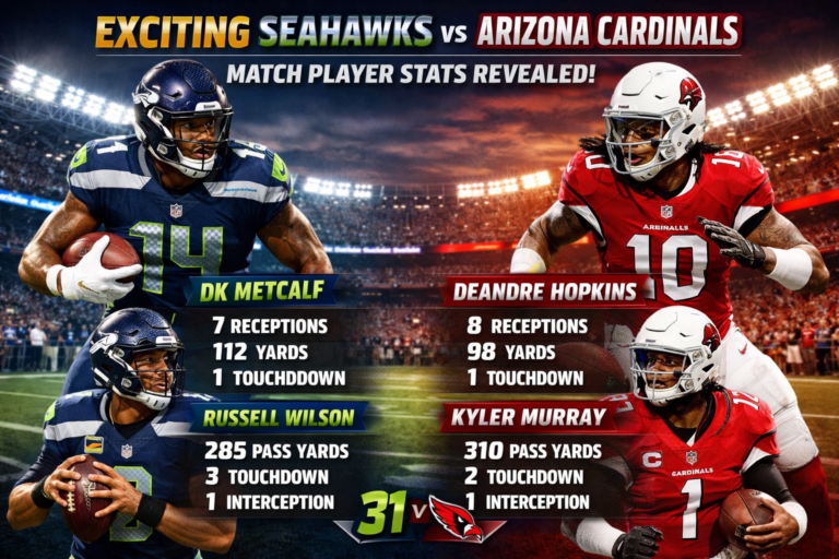 Seahawks vs Arizona Cardinals Match Player Stats