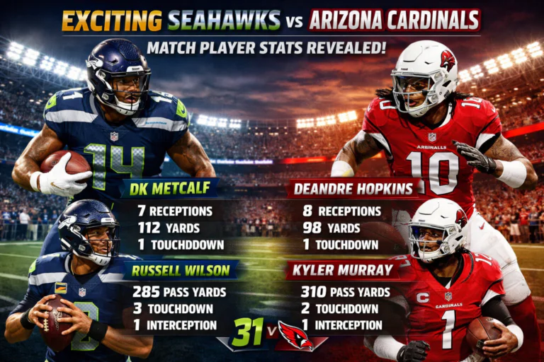 Seahawks vs Arizona Cardinals Match Player Stats